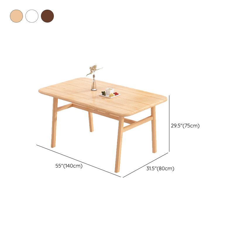 Glam Style Dining Wood Table Dining Rectangle Table for Home Use