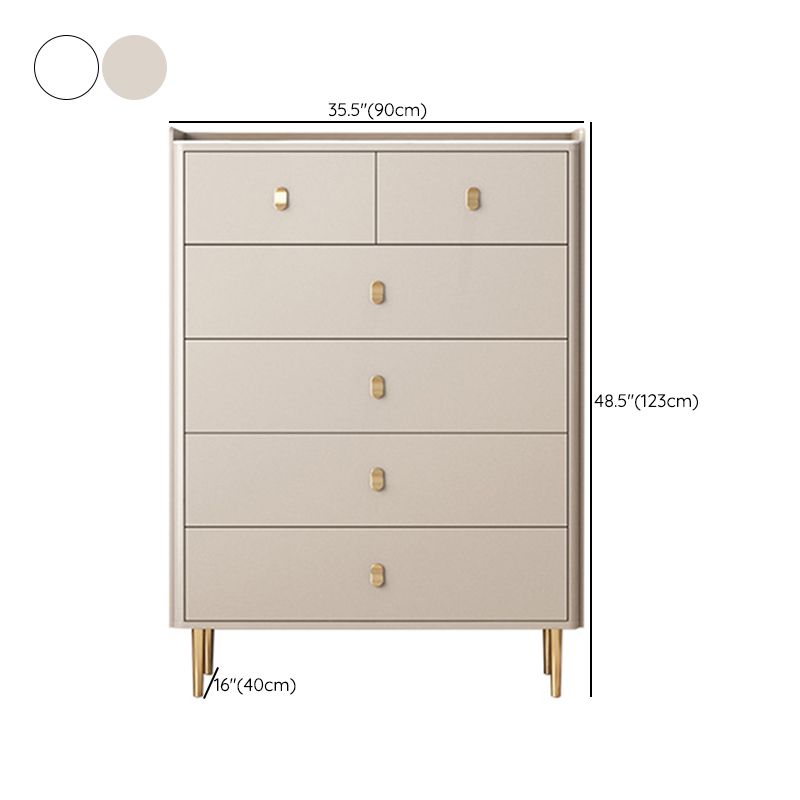 Glam Horizontal Double Dresser Stone Storage Chest with Drawers for Bedroom