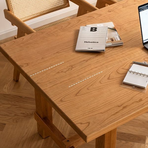 Mesa de comedor de comedor de madera contemporánea con 4 patas