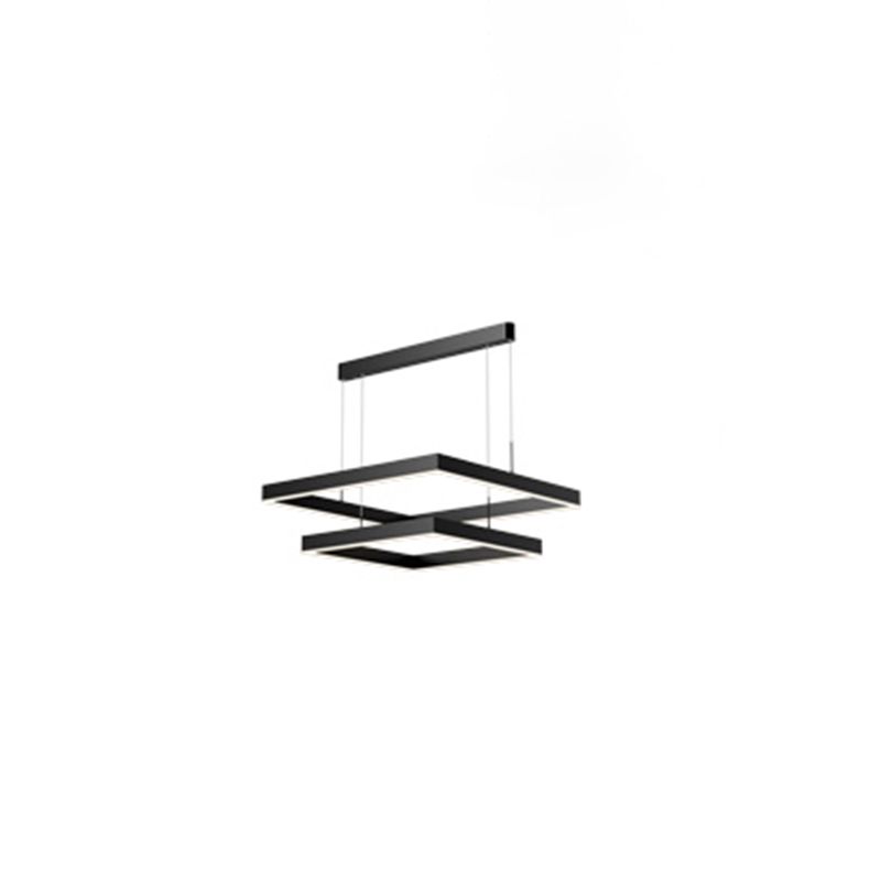 Múltiples cuadrados accesorios de iluminación colgante de araña moderna para comedor