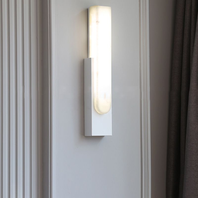 Rectangle Wall Mounted Light Fixture Contemporary Simplicity Stone Wall Lights for Corridor