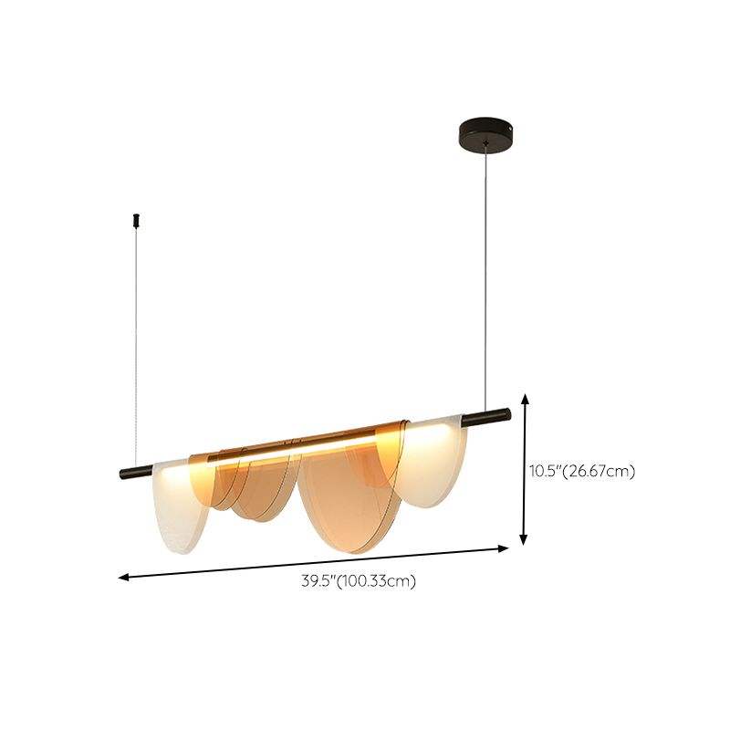 Modern Hanging Light Metal Island Light Fixture for Dining Room