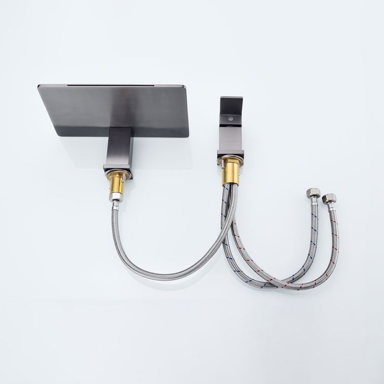 Modern Deck Mounted Metal Freestanding Tub Filler Waterfall Freestanding Faucet