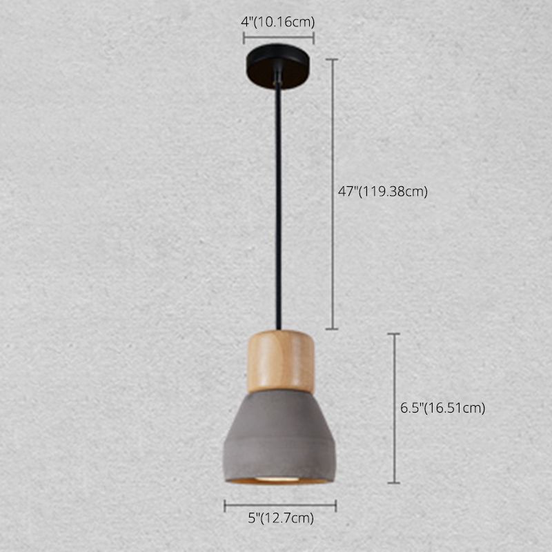Cemento colorato nordico Cemento sospeso Affermazione Light Mason Jar a sospensione per la caffetteria