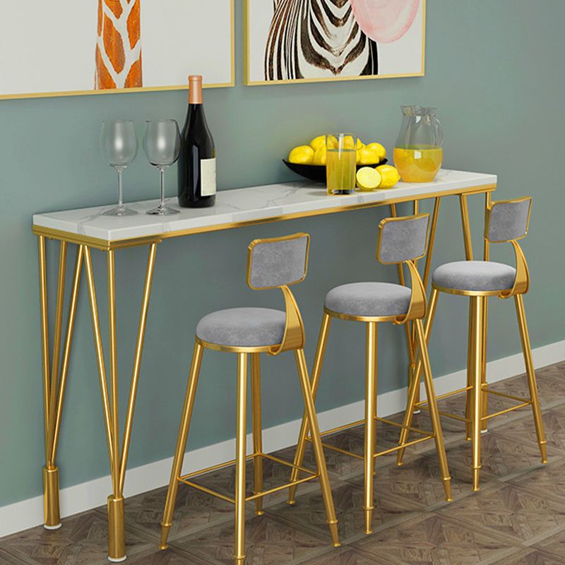 Scandinavian Upholstered Counter Stool Bar-height Bar Stool for Living Room