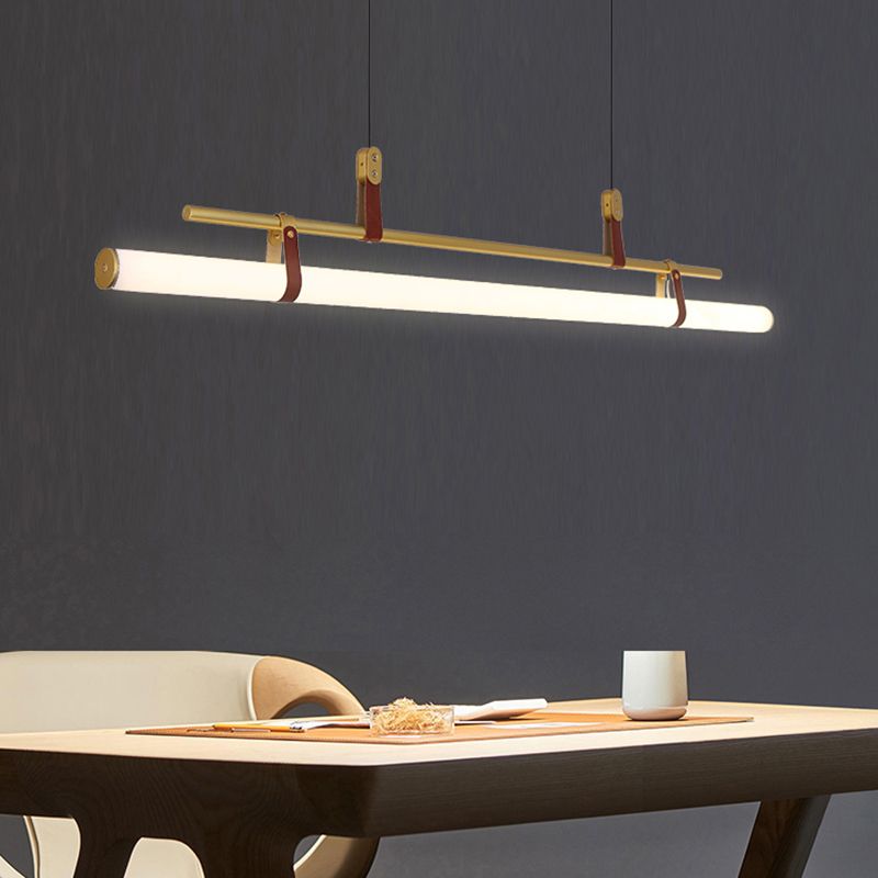 Iluminación colgante moderna luz colgante de isla lineal para comedor