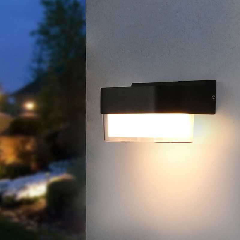 Iluminación geométrica de la exploración moderna balcón acrílico lámpara de pared LED lámpara en negro texturizado