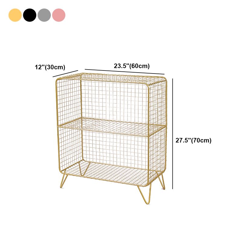 Metal Modern Standard Bookshelf Closed Back Bookcase for Home Office