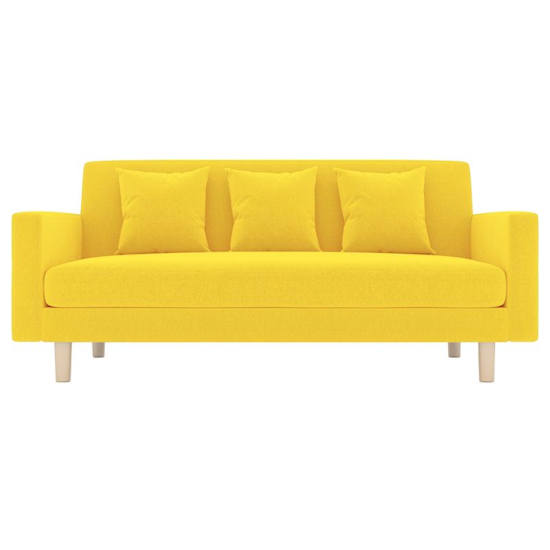 Modern Loose Back Standard Slipcovered with Storage Square Arm Sofa