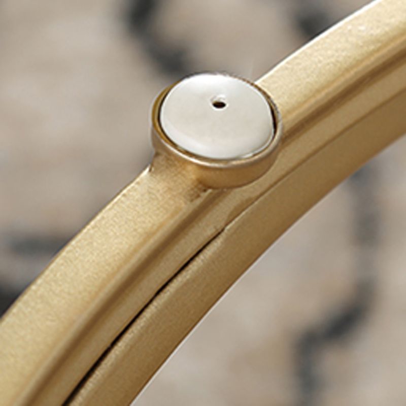 Contemporary Coffee Table Round Metal Frame Base Cocktail Table