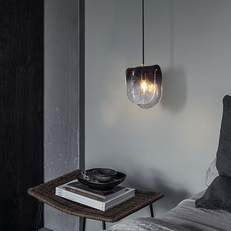 Verre moderne 1 luminaire de pendentif lumineux salon Light Hanging Light