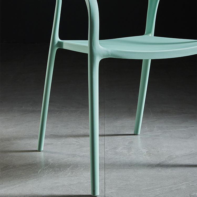 Plastic Open Back Stacking Arm Chair Contemporary Meeting Room Dining Chair