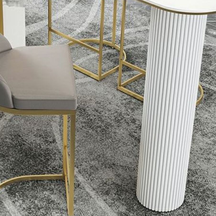 Modern 1/2/5 Pieces Bar Table Set Stone Counter Table with High Stools for Cafe