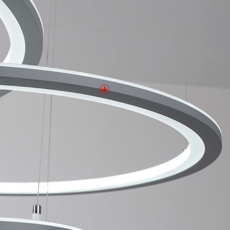 Moderne kroonluchters voor eetkamer meerdere ringen Opgebroken verlichtingsarmaturen