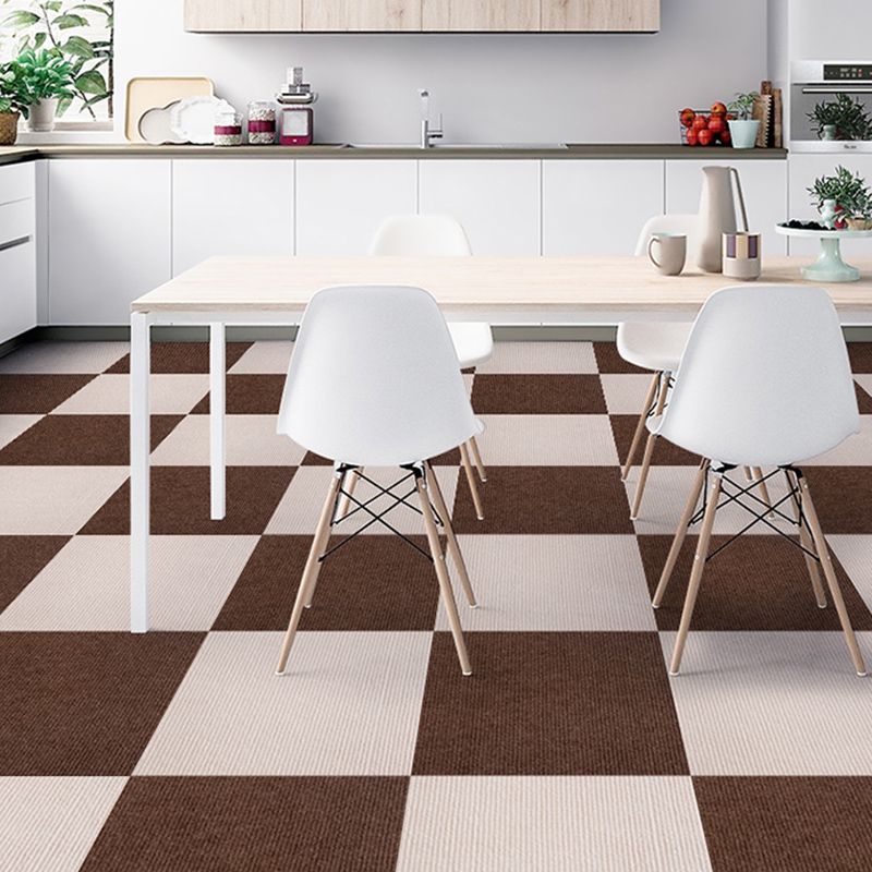 Carpet Tile Fade Resistant Solid Color Self-Stick Carpet Tiles Living Room