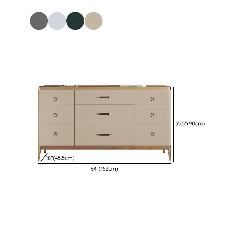 Glam Storage Chest Dresser Wooden Storage Chest with Drawers