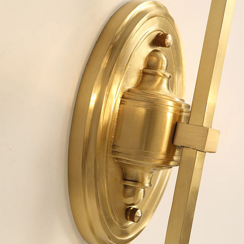 Ruffle Glass Gold Wall Light Floral Antique Wall Lighting Fixture with Crystal Draping