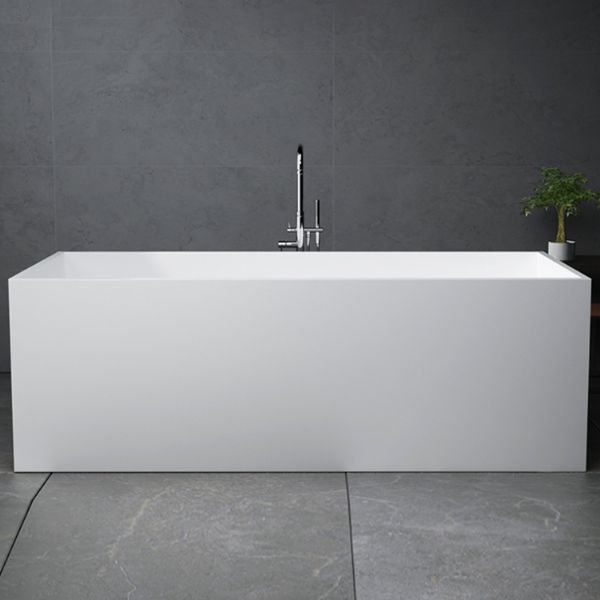 Freestanding Antique Finish Soaking Bathtub Rectangular Modern Bath Tub