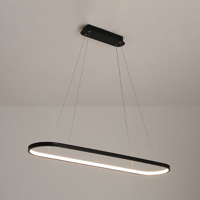 Contemporary Style Linear Shape Island Light Metal 1 Light Pendant Light Fixture