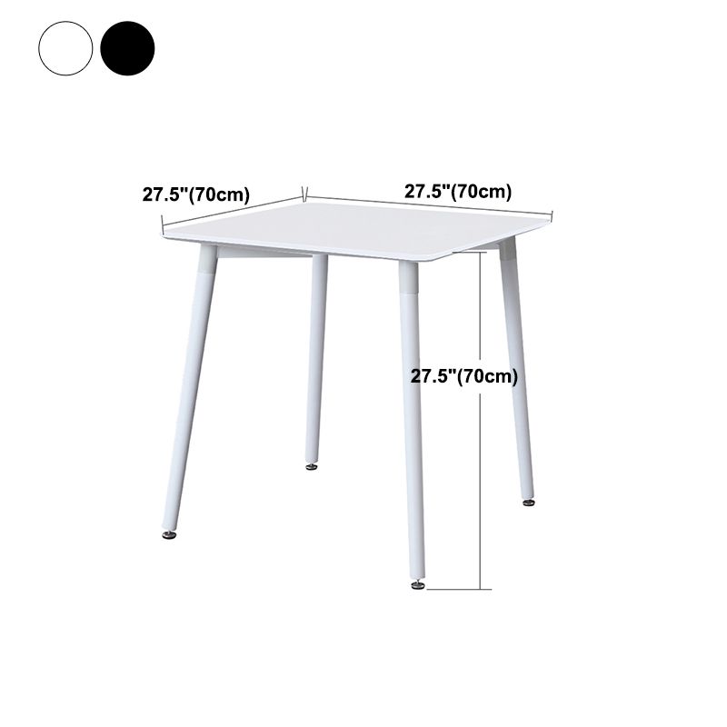 Industrial Style Dining Table 4 Legs Dining Table with Solid Wood Base for Home Use