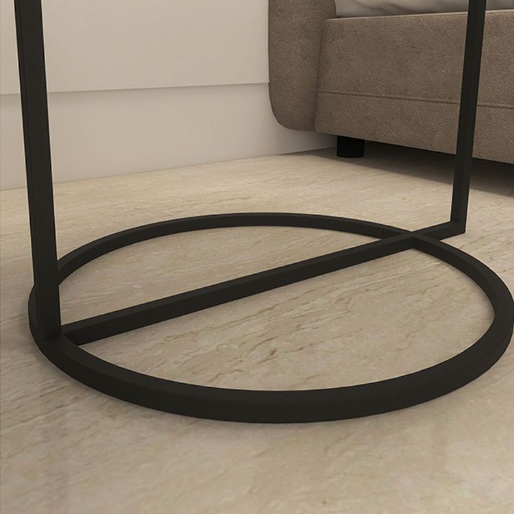 Contemporary Metal Accent Table Nightstand 21.65" Tall Bed Nightstand