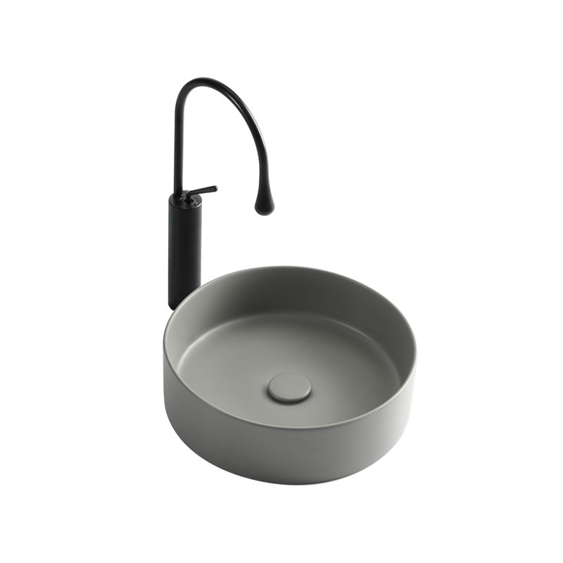 Porcelain Green and Grey Trough Bathroom Sink Modern Trough Bathroom Sink