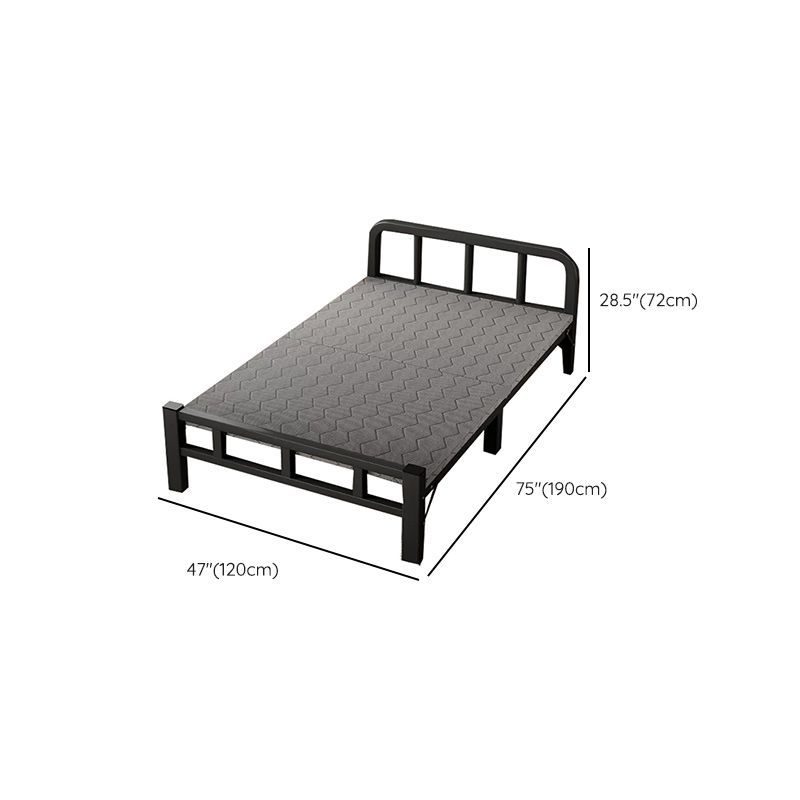 Contemporary Metal Frame Standard Bed, Foldable Bed for Bedroom