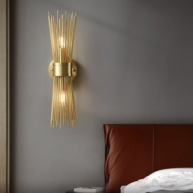 Modern Wall Sconce Linear Shape Wall Light with Metal Shade for Bedroom