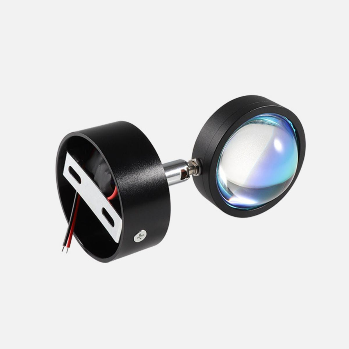 Black Sunset Projector Wall Lamp Decorative LED Metal Sconce Light with Swivel