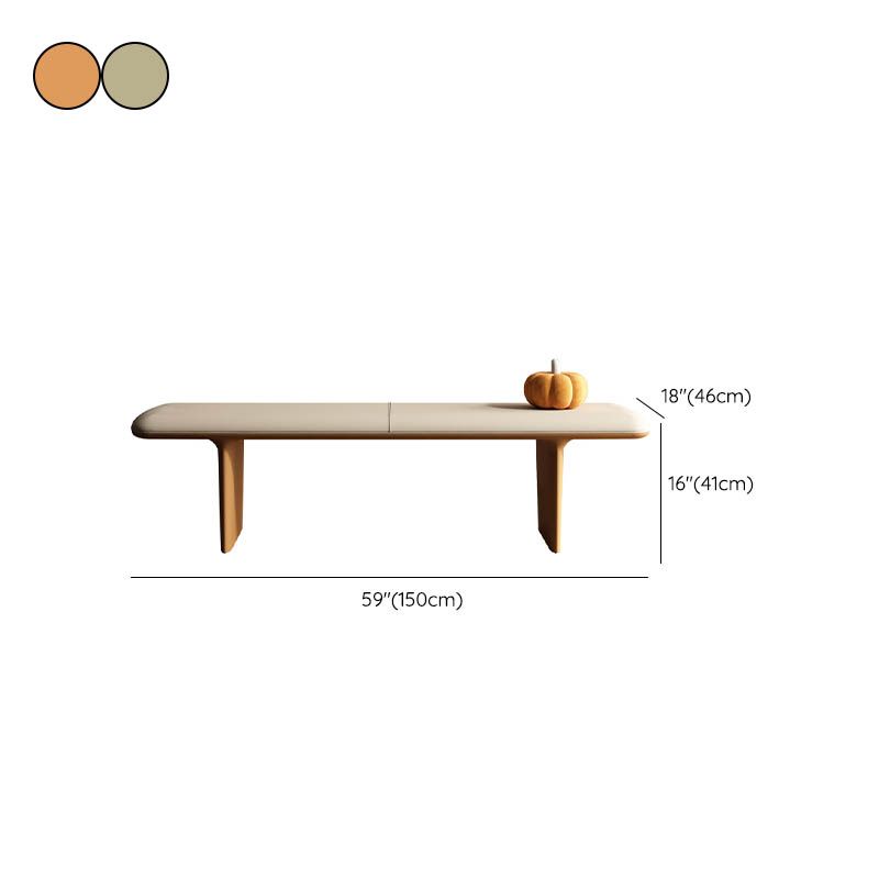 Rectangle Entryway Seating Bench Modern Upholstered Backless Bench