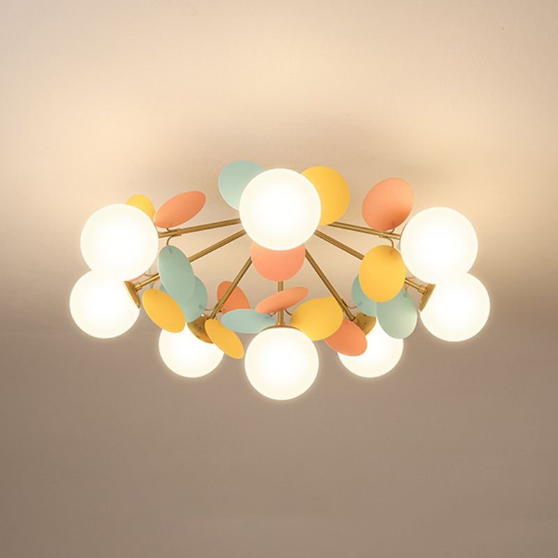 Burbujas de la sala de estar del techo montado en el techo de vidrio semi iluminación de semi montura