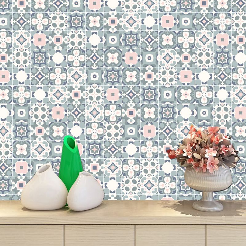 Self Adhesive Flower-Like Wallpaper Panels Bohemian Style PVC Wall Art, 3.5' L x 3.5" W