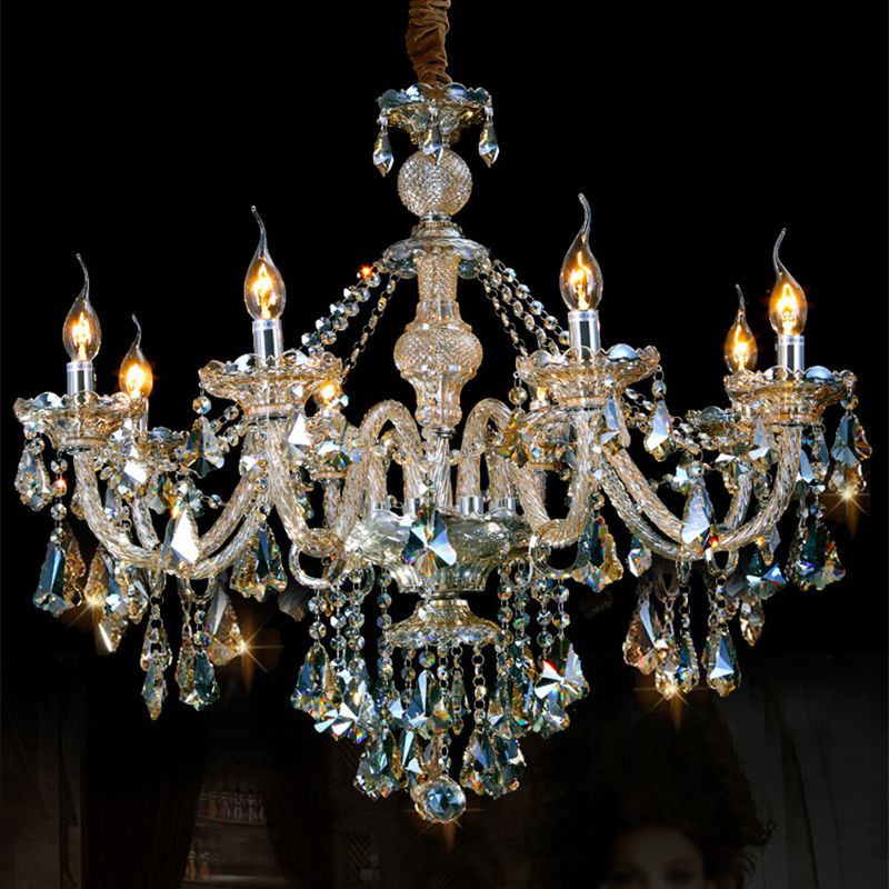Nordic Style Chandelier Light Crystal Glass Pendant Light for Living Room