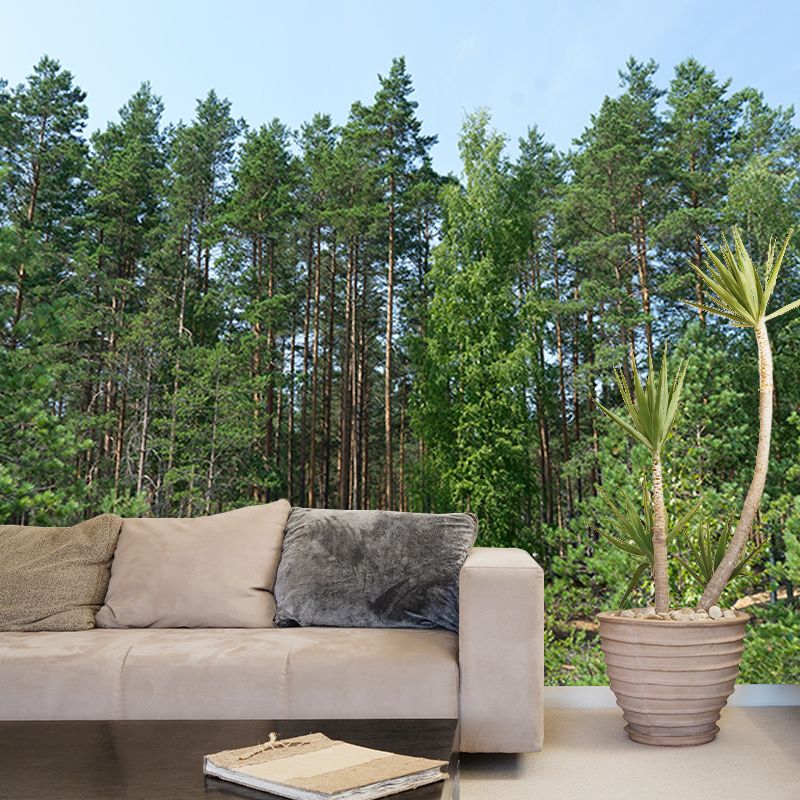 Modern Style Forest Mural Full Size Wall Art for Sleeping Room, Water Resistant