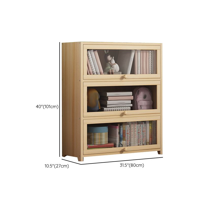 Contemporary Bookshelf Standard Wooden Closed Back Bookcase with Shelves
