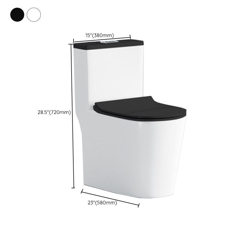 Traditional All-In-One Urine Toilet Floor Mounted Porcelain Siphon Jet Toilet