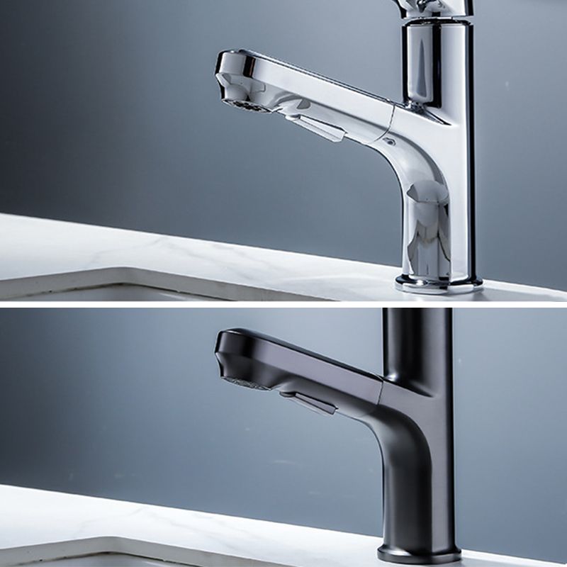 Vessel Sink Faucet Modern Pull-out Bathroom Faucet with One Lever Handle