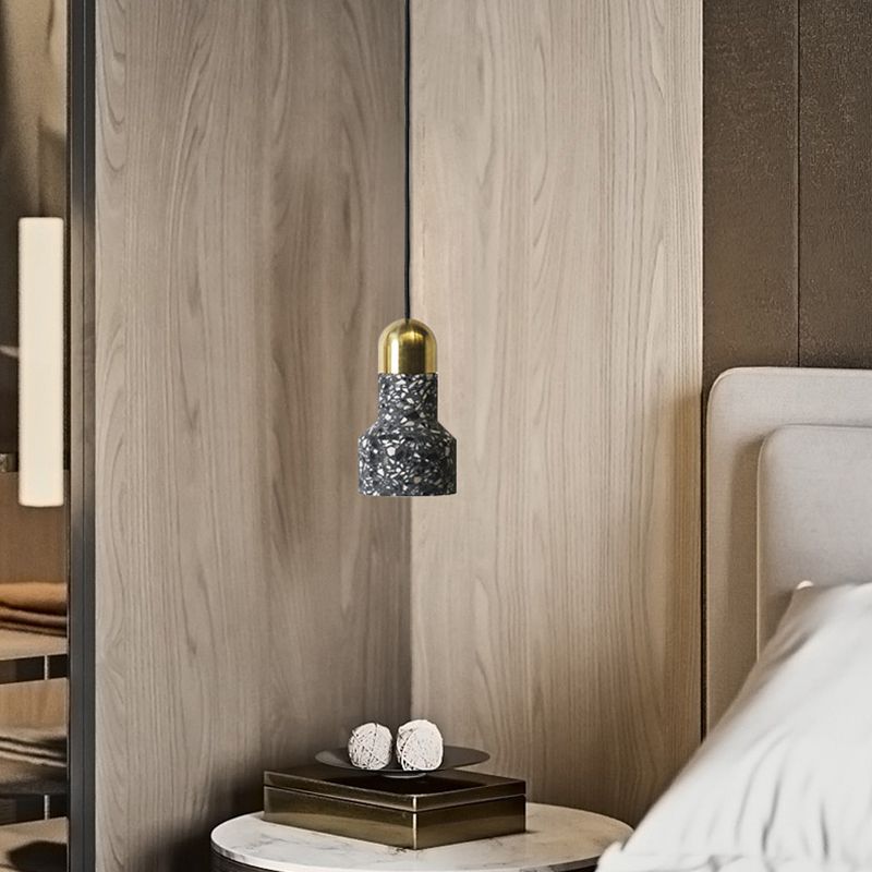 Luci a soffitto a sospensione moderna cilindri pietra 1 ciondolo leggero lampada