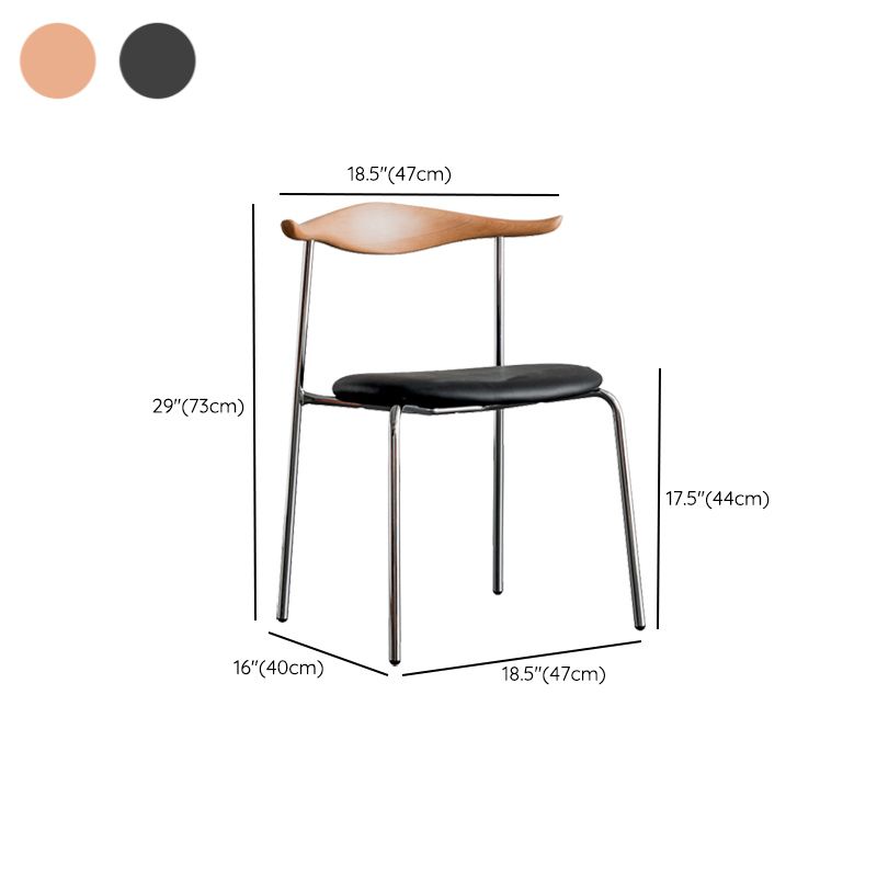 Contemporary Style Side Chair Open Back Dining Room Chair for Home