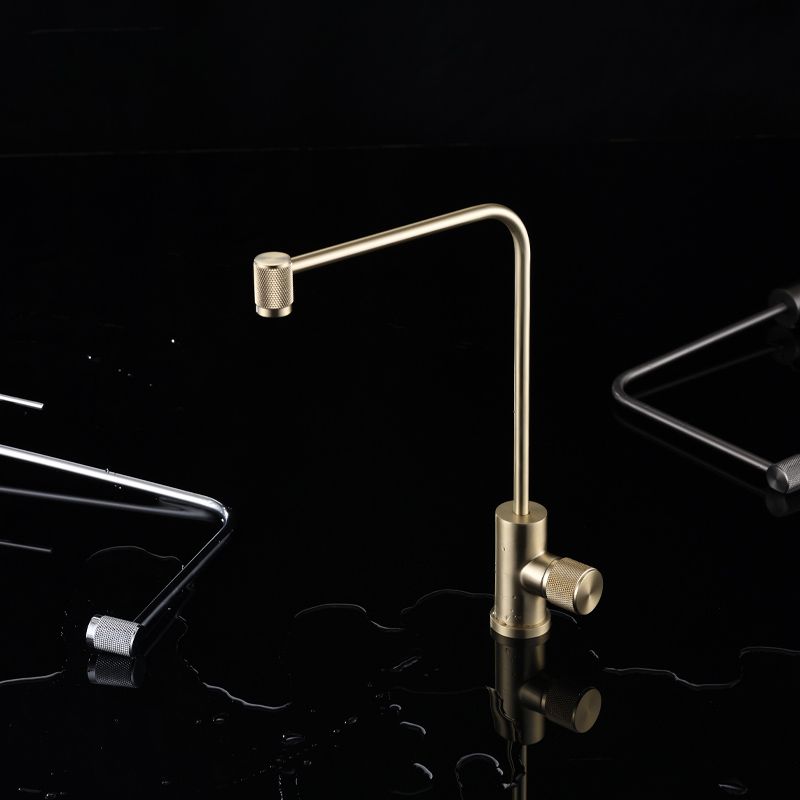 Modern Style Kitchen Faucet Gooseneck Copper Square Kitchen Faucet