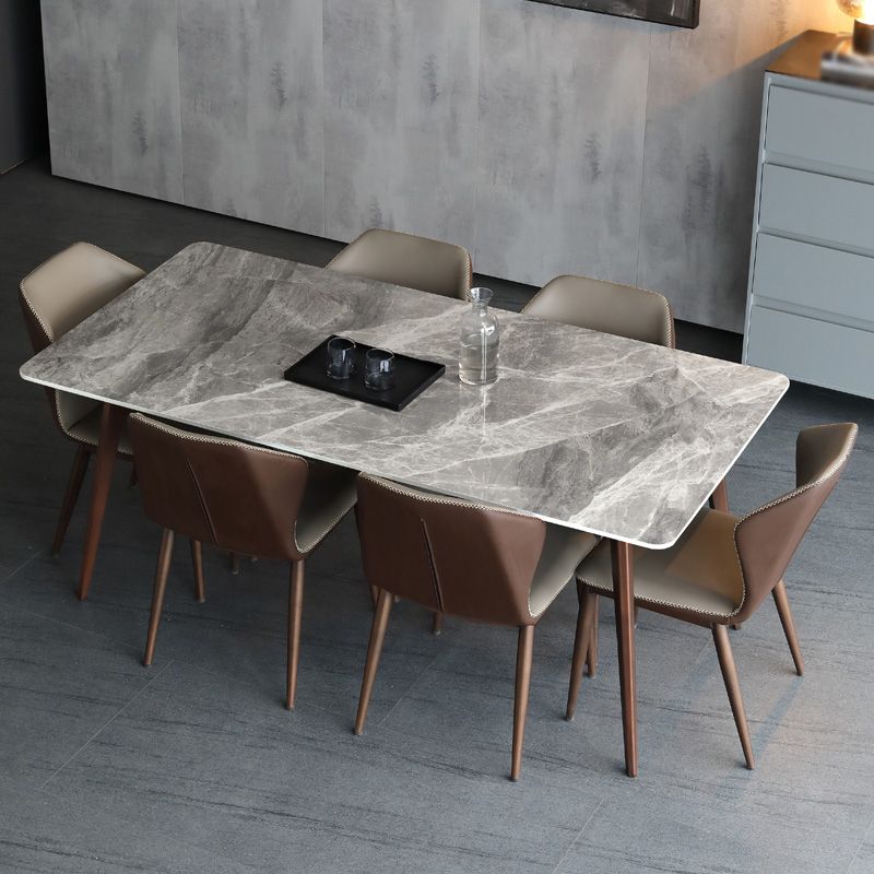 Sintered Stone Rectangle Dining Table Modern Kitchen Table for Dining Room