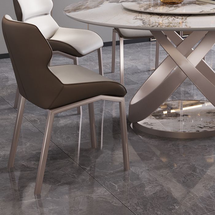 Nordic Glam Sintered Stone Round Table Set 1/4/5/7 Pieces Dining Set for Kitchen