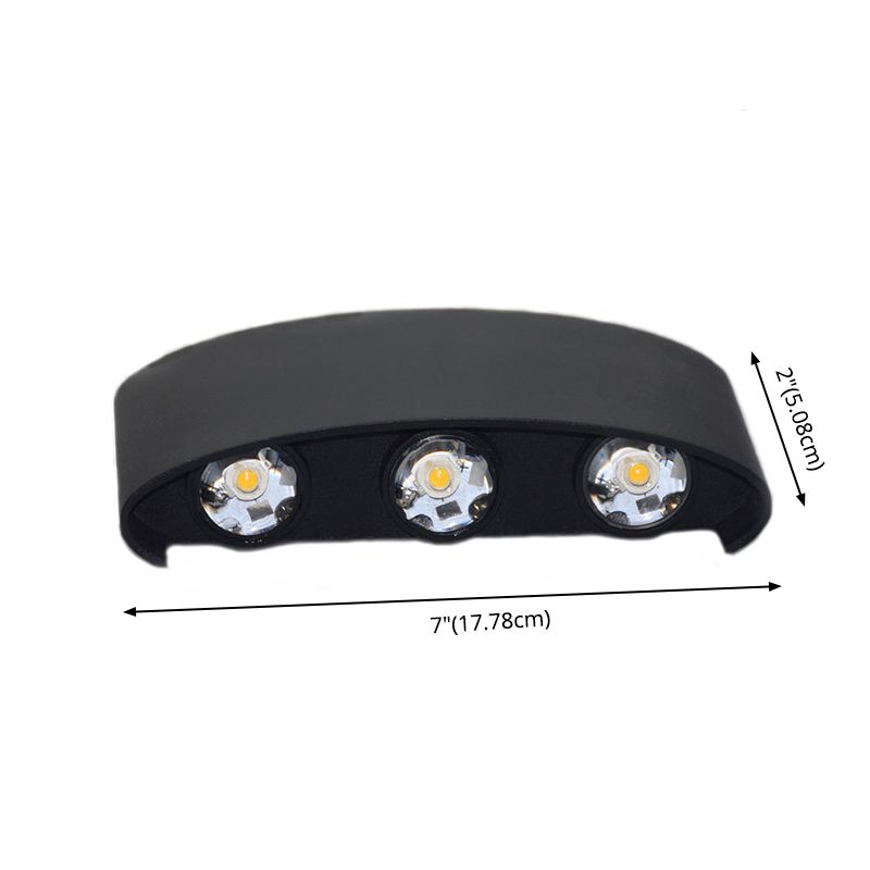 Moderner minimalistischer Stil flach runde Wandleuchten Metallwandlampen für Außenwand