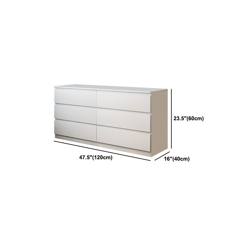 Modern White Wood Chest Bedroom Storage Chest with Mute Rail