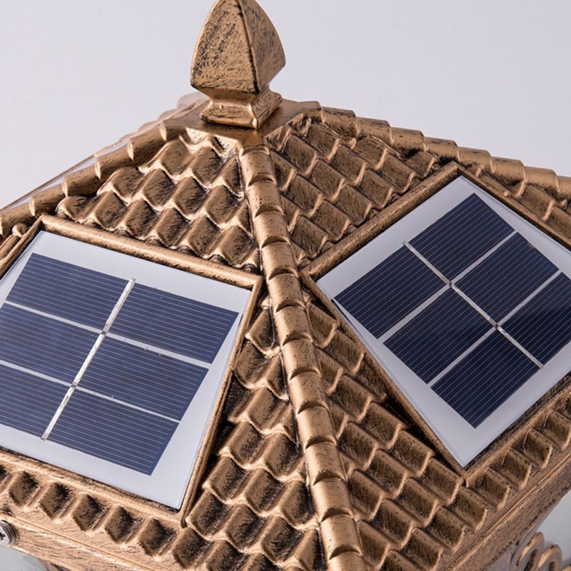 Modern Simple Aluminum Outdoor Light Solar Energy Pillar Lamp for Garden