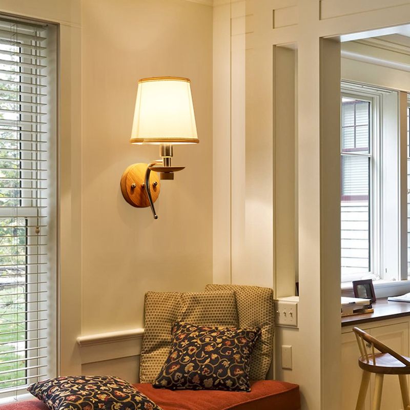 Modern Simple Vanity Light Wooden Base Vanity Lamp for Shower Room