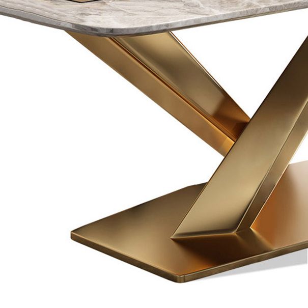 Polished Finish Dining Table Set 1/2/5/7 Pieces Metal Dinette Set for Home