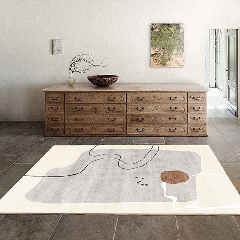 Tapis abstraction de style moderne tapis résistant aux taches pour le salon