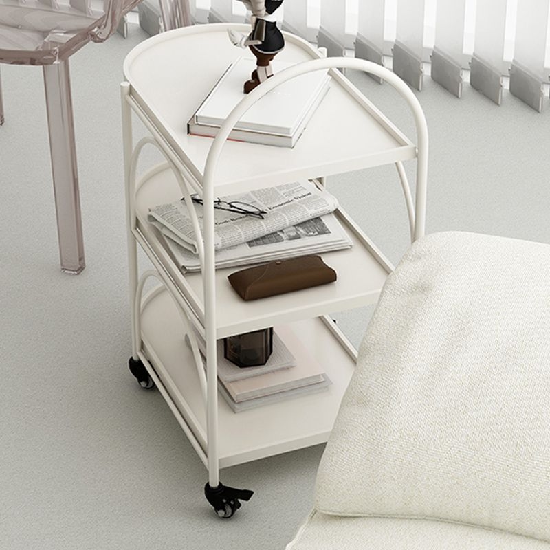 14" Wide Contemporary Corner Table 3-Tier Side Table with Storage