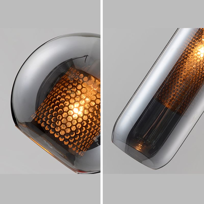 1-Licht-Glas-HABE-Beleuchtungsbehandlung Minimalismus Anhänger Lichtkit für Esszimmer